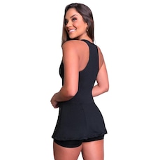 Macaquinho Mvb Modas Short Saia Estampado - Feminino