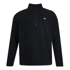 Blusão de Moletom Sem Capuz New Era Fleece Zíper 1/4 - Masculino