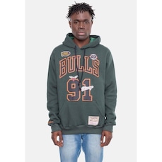 Blusão De Moletom Mitchell & Ness Canguru Fechado Chicago Bulls Dennis Rodman Militar - Masculino