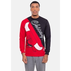 Blusão de Moletom NBA Wordmark Chicago Bulls Preto - Masculina