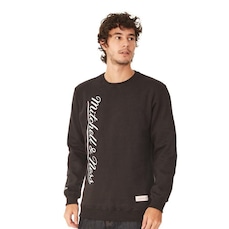 Blusão De Moletom Mitchell & Ness Fechado Gola Careca Branded - Masculino