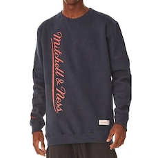 Blusão De Moletom Mitchell & Ness Fechado Gola Careca Branded - Masculino