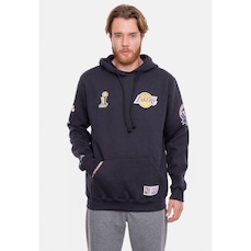 Blusão de Moletom com Capuz Mitchell & Ness Nba Canguru City Patches - Masculino