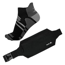 Kit Meias de Compressão Cano Curto Muvin Arrow + Pochete para Corrida - Adulto