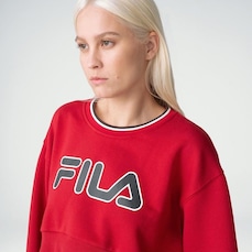 Blusão Cropped sem Capuz Fila Manga Longa Heritage Crop Pullover - Feminino