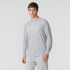 Camiseta Manga Longa Fila Letter Outline - Masculina