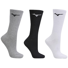 Kit de Meias Cano Alto Mizuno Basic - 3 Pares - Adulto