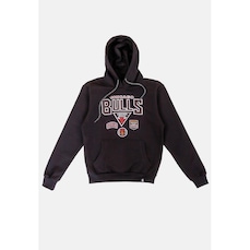 Blusão De Moletom Com Capuz NBA Patches Logo Chicago Bulls - Masculino