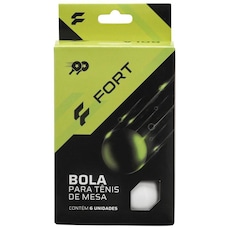 Bola de Tênis de Mesa Fort 2 Estrelas - Pack com 06 Bolas