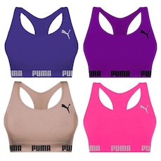 Kit Tops Puma Nadador sem Costura - 4 Unidades - Feminino