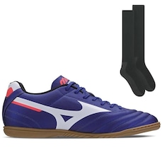 Chuteira Futsal Mizuno Morelia Club + 1 Par de Meiões - Adulto