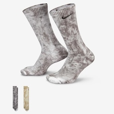 Kit de Meias Cano Alto Nike Cushioned Tie-Dye Crew - 2 Pares - Adulto