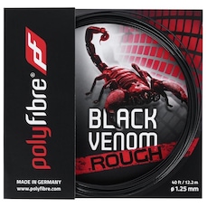 Corda para Raquete de Tênis Polyfibre Black Venom Rough 17L 1.25mm - Set Individual