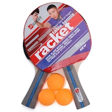 Kit de Tênis de Mesa Hyper 1087: 2 Raquetes + 3 Bolas