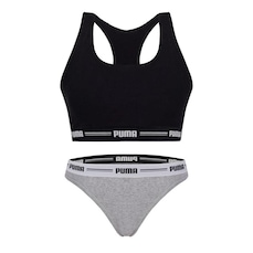 Kit Puma Top Fitness Nadador + Calcinha Biquíni - Feminino