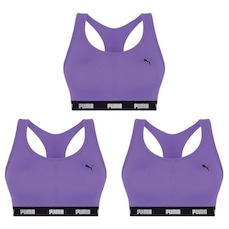 Kit de Tops Fitness com Bojo Puma Nadador - 3 Unidades - Feminino