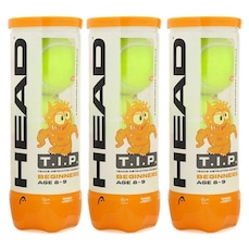 Kit Bolas de Tênis Head T.I.P Estágio 2 Infantil Pack com 03 Tubos