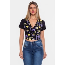 Blusa Cropped Ecko Aspas - Feminina