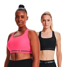 Kit de Tops Fitness com Bojo Under Armour Crossback Mid Bra - 2 Undades - Feminino