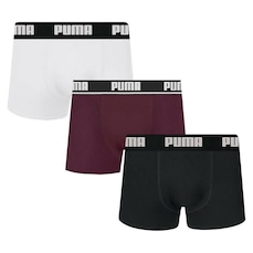 Cueca Boxer Puma Cotton - 3 unidades - Adulto