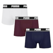 Cueca Boxer Puma Cotton - 3 unidades - Adulto