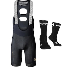 Bretelle de Ciclismo Free Force Performance Gel + Meia - Masculina