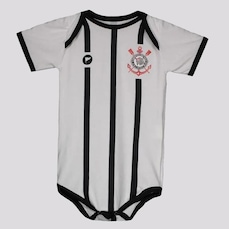 Body do Corinthians Listrado com Proteção UV 50+ Torcida Baby