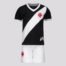 Kit Uniforme do Vasco da Gama Retromania Retrô 1948: 1 Camisa + 1 Calção - Infantil