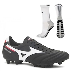 Chuteira de Campo Mizuno Morelia Club + 1 Par de Meias Antiderrapante - Adulto