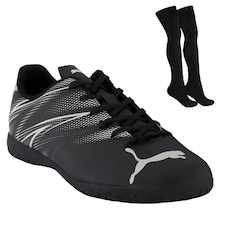 Kit Chuteira Futsal Puma Attacanto + Par de Meião - Adulto