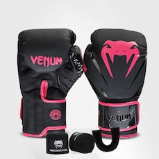 Kit Boxe Muay Thai Venum Luvas + 2m Bandagem + Bucal New Impact Evo