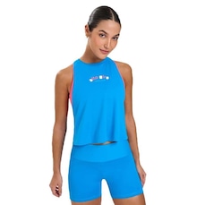 Camiseta Regata Cropped Alto Giro Sporty - Feminina
