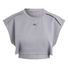 Camiseta Regata adidas Cropped Power Aeroready - Feminino