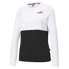 Blusão de Moletom Puma Ess Colourblock Crew Tr - Feminino