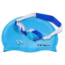 Kit de Natação Poker: Kit Oculos + Touca + Protetor de Ouvido - Infantil