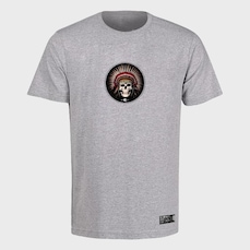 Camiseta Plus Size WSS Brasil Cocar Skull Prime - Masculina