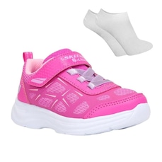 Tênis Skechers Glimmer Kicks + 1 Par de Meias - Infantil