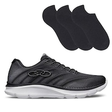 TÊNIS OLYMPIKUS VENUM - ADULTO + MEIA COLOR SPORTS PT - 3 PARES - UNISSEX