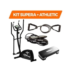 Kit Supera + Athletic Elíptico + Step + Corda + Elástico