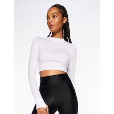 Blusa Cropped Body For Sure Manga Longa U.V - Feminina