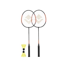 Kit Badminton Vollo Completo com 2 Raquetes e 2 Petecas