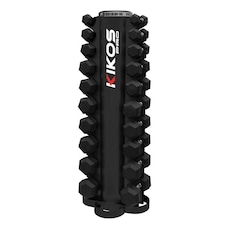 Torre de Halter Kikos Sextavado Emborrachado de 1 a 10Kg