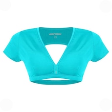 Top Mormaii Cropped Manga Beach Sports Liso - Feminino