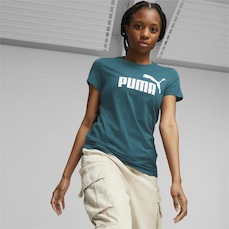 Camiseta Feminina Puma Manga Curta Essentials Logo Tee