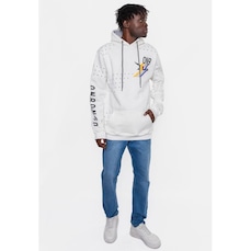 Blusão de Moletom com Capuz Onbongo Colors Natural Off - Masculino