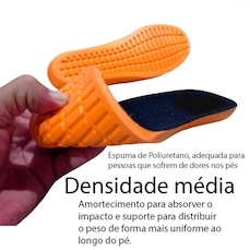 Palmilha de Gel Conforto Anatomico com Memoria e Forro Antibacteriano