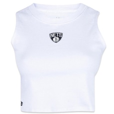 Camiseta Regata New Era Cropped Feminina Nba Brooklyn Nets Logo - Feminina