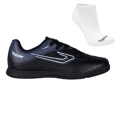 Kit Chuteira Futsal Topper Forza Iii + Meia - Infantil