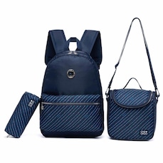 Kit Mochila Onbongo Reforçada Impermeável - 17 Litros + Lancheira + Estojo