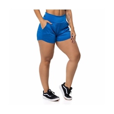 Shorts Orbis Fitness Poliamida Cirrê Cós Alto - Feminino